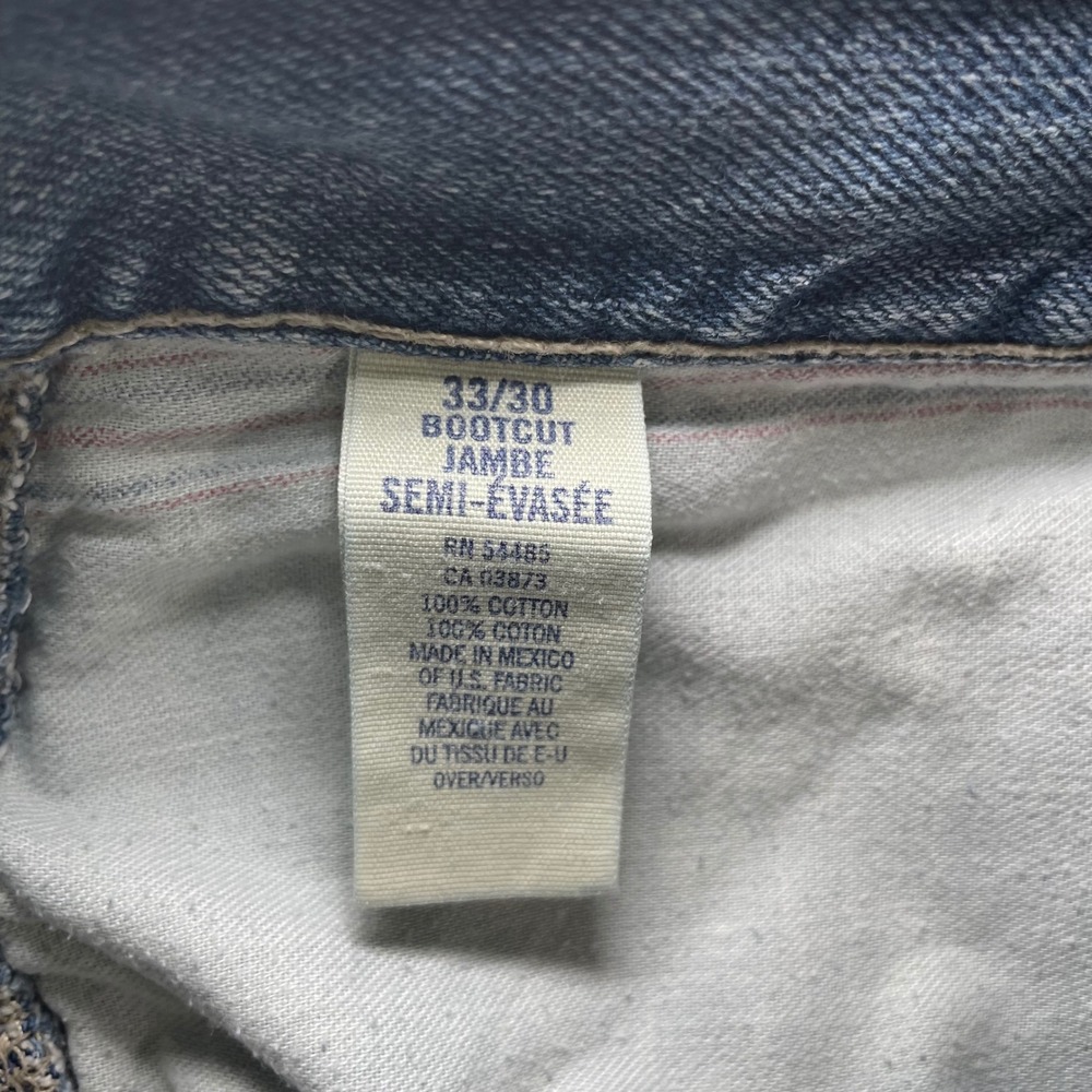 American Eagle Bootcut Jeans Mens Size 33x30 Blue Denim Medium Wash Mid Rise Y2K - Picture 2 of 8
